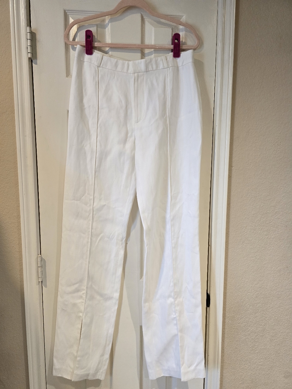 $495 NWT Alexis Angelique White Linen Pants Size L